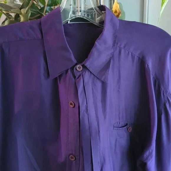 P.R.O.N.T.I Collection by Phita Tops - Royal Purple Silk  blouse